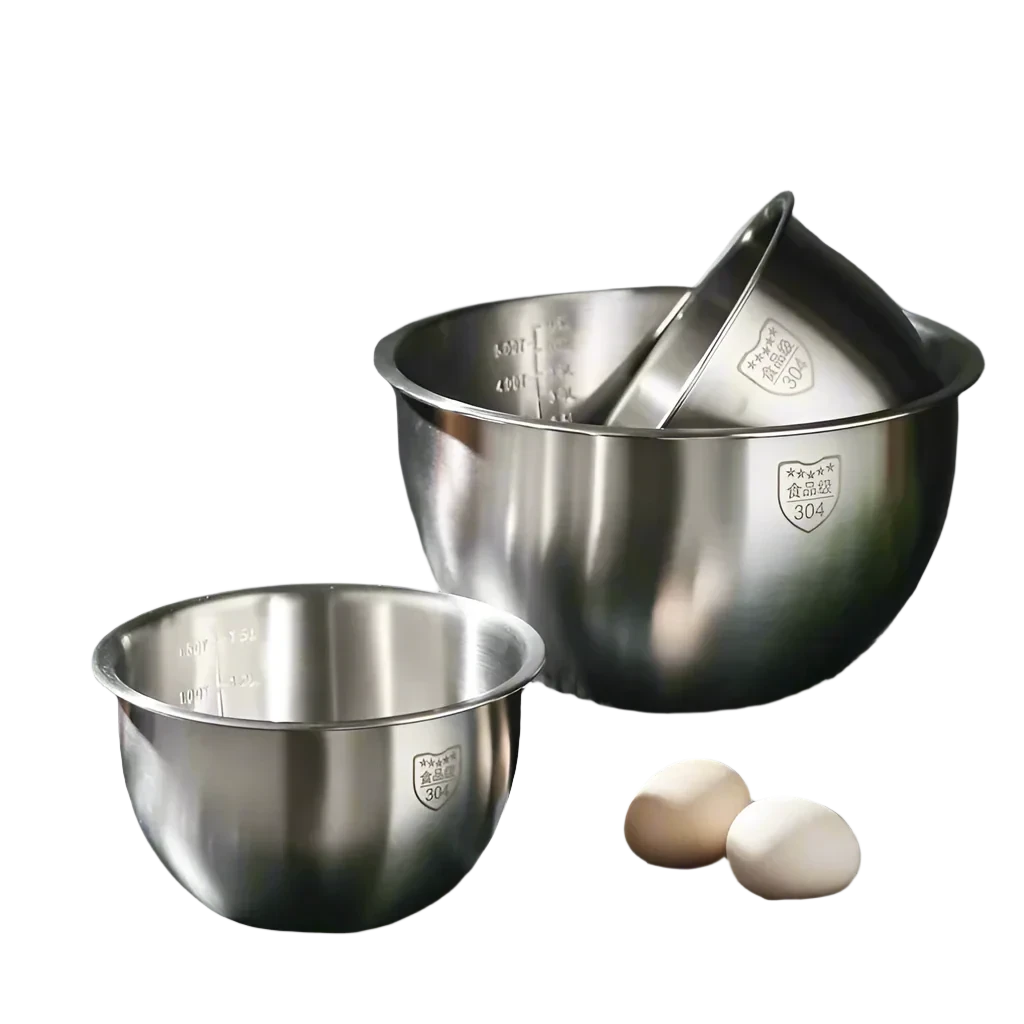 Stainless Steel Mixing Bowls with In-Bowl Measurements