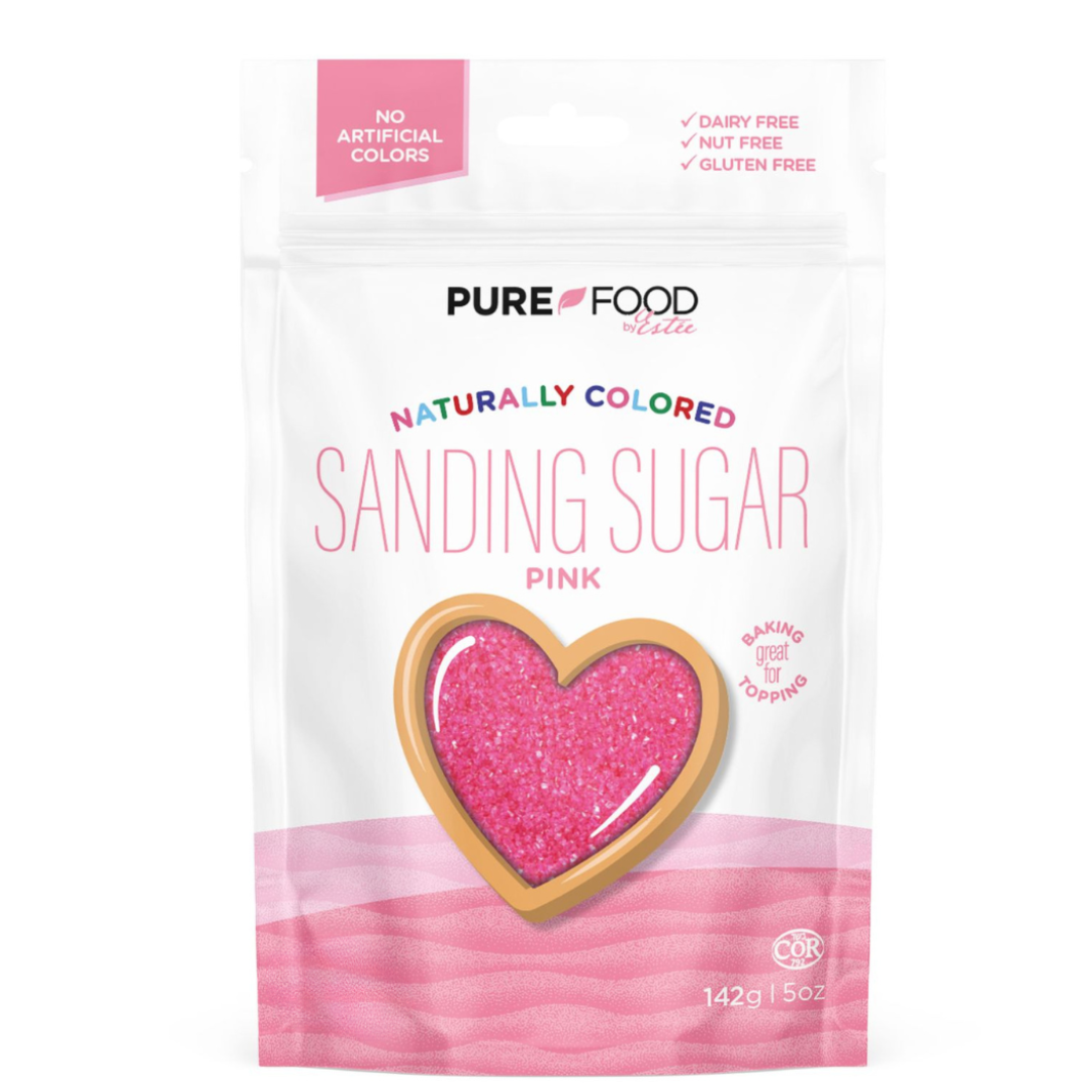 Pink Naturally Colored Decorating Sugars  - 5 OZ - Single Bag