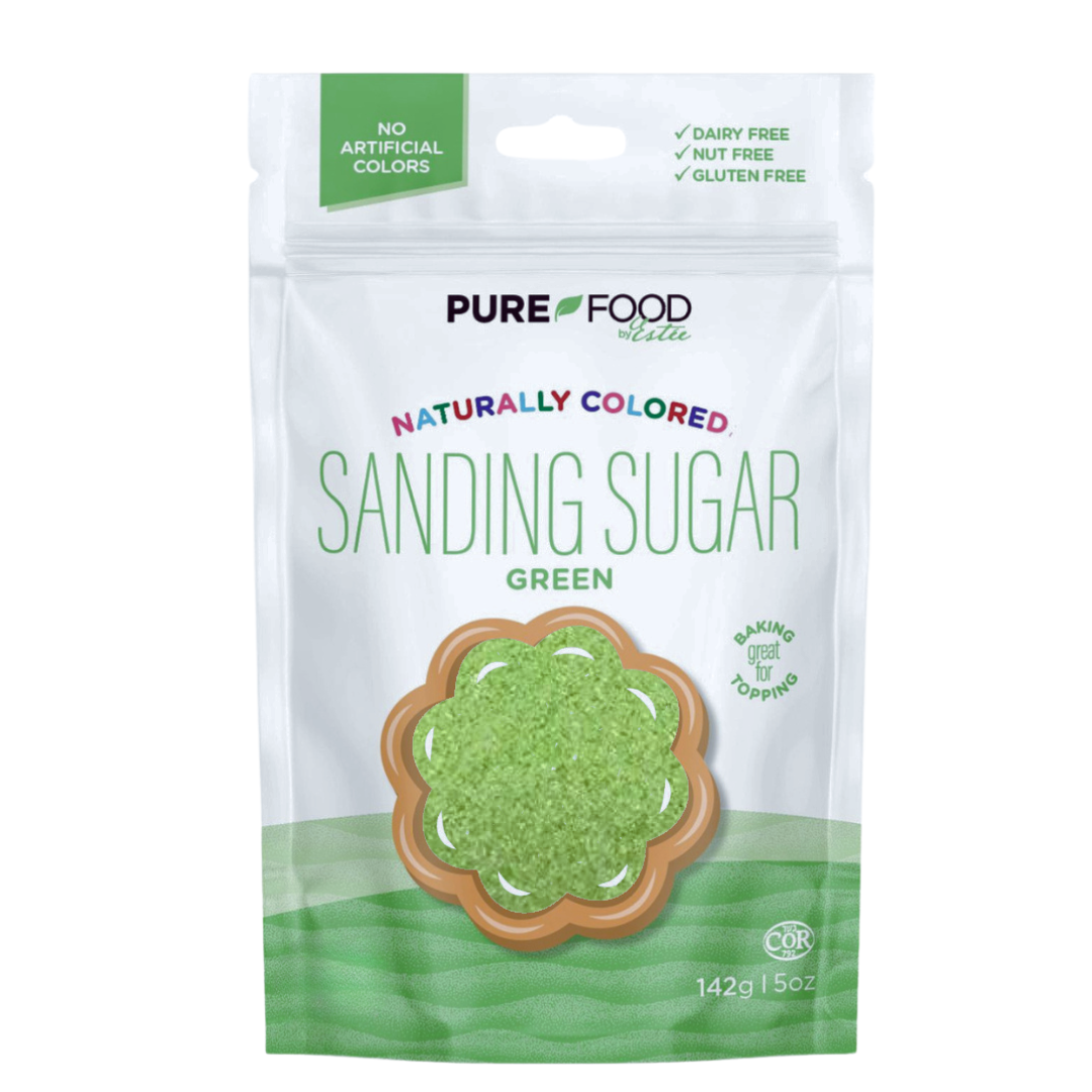 Green Naturally Colored Decorating Sugars  - 5 OZ - Single Bag